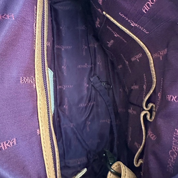 Colorful Hand Painted Leather Peacock Design Women's Bag - Picture 3 of 5